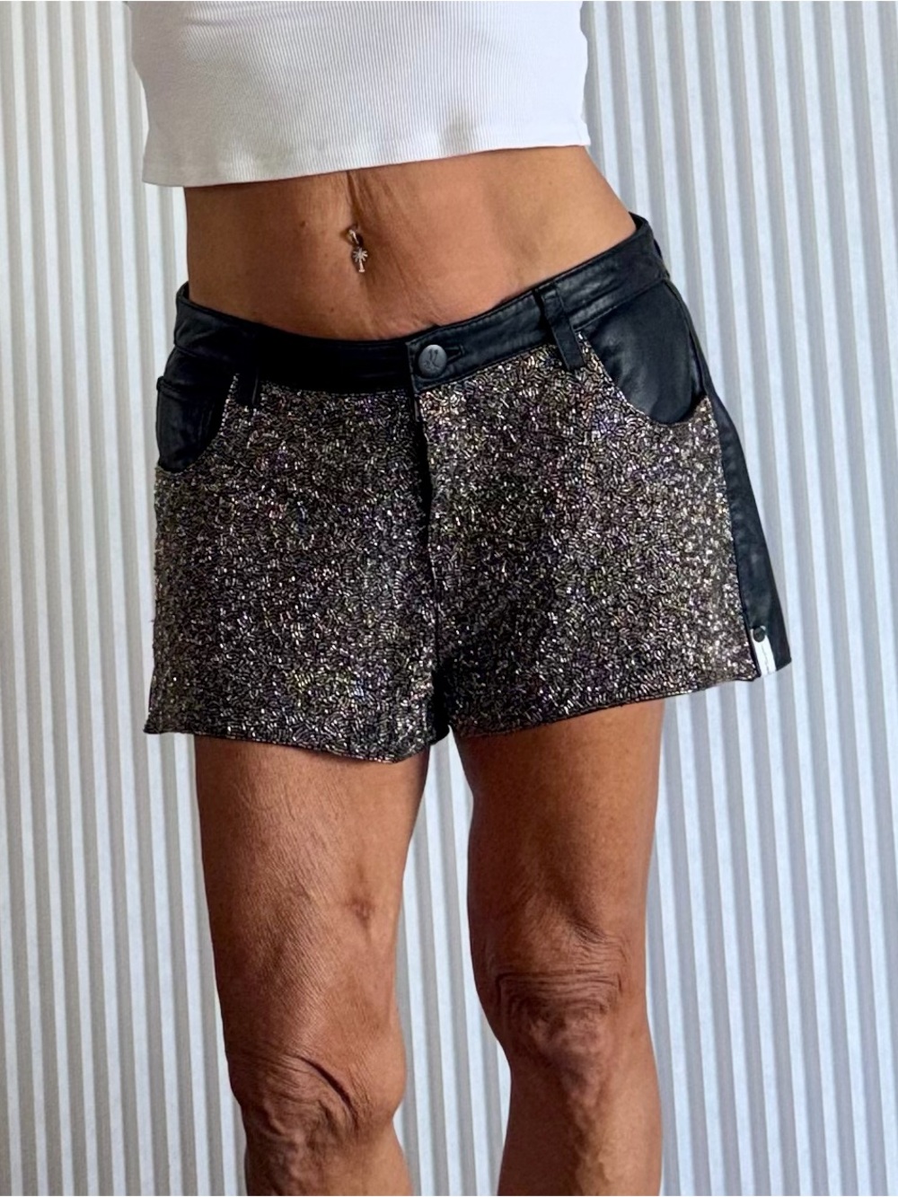 ISO One Teaspoon leather shorts s, xs